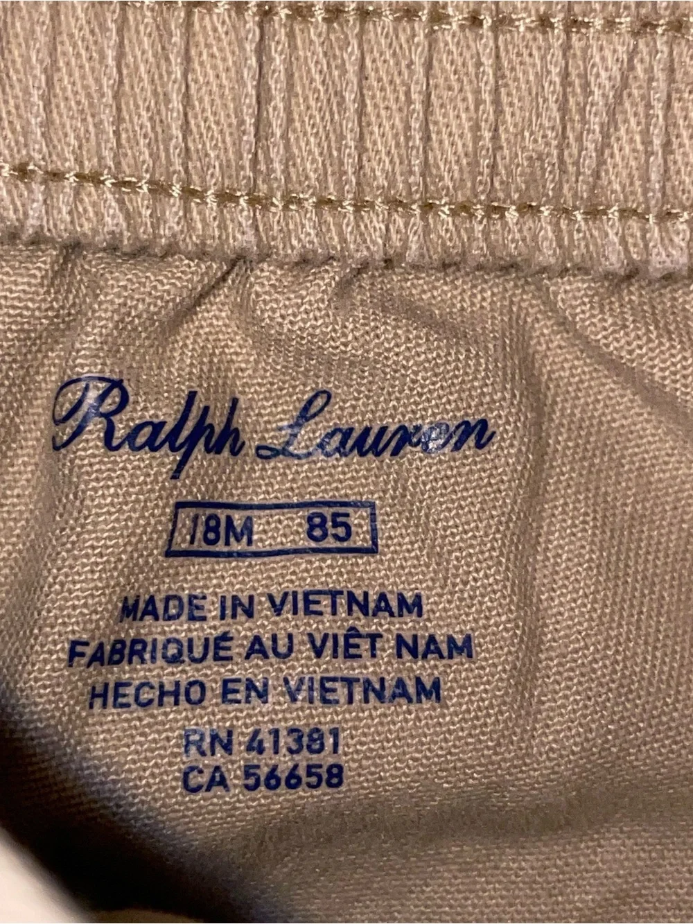 Boys 18M Ralph Lauren Khaki Shorts! Pre Loved
